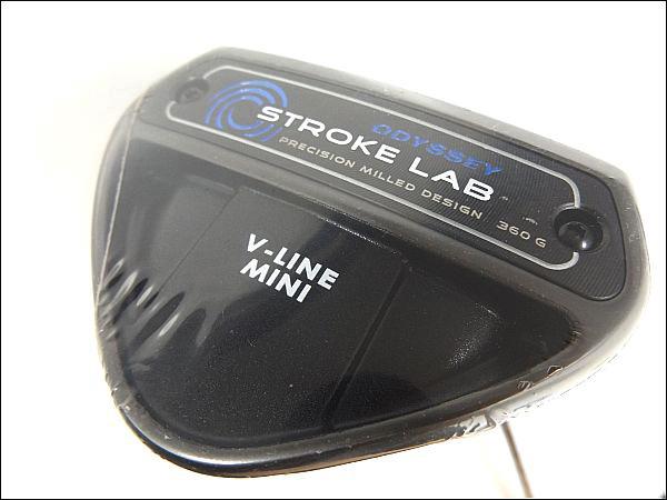 中古未使用 オデッセイ ODYSSEY ストローク・ラボ STROKE LAB V-LINE MINI パター スチール 34インチ◎②