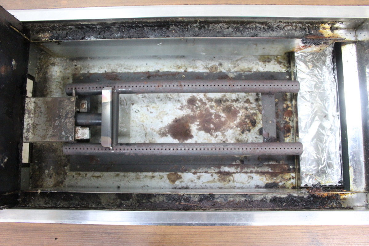 R00041502）丸友製作所 お好み焼き テーブル 鉄板焼き 業務用 LPガス 