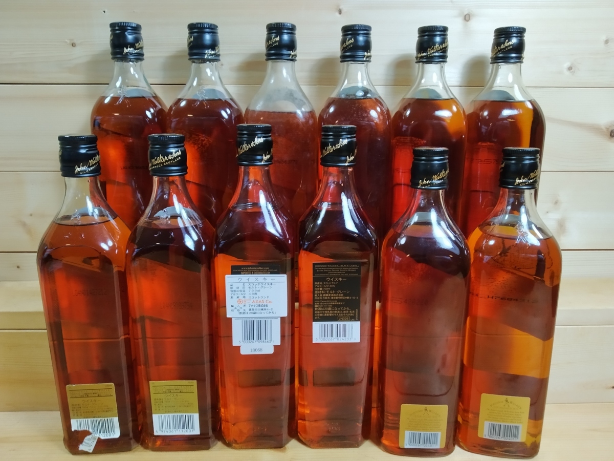 1000円~ 古酒☆未開栓 ジョニーウォーカー ブラックラベル12本セット 