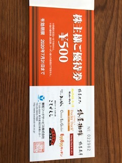 ☆送料無料☆ 東和フード株主優待券7000円分（500円×14枚）