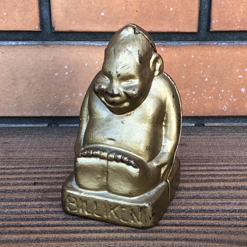 1930s ビンテージ ビリケン 貯金箱 コインバンク 鋳造 アイアン 鉄