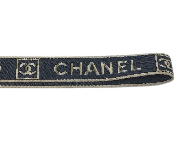 CHANEL シャネル スポーツライン ネックストラップ ネイビー系 05P
