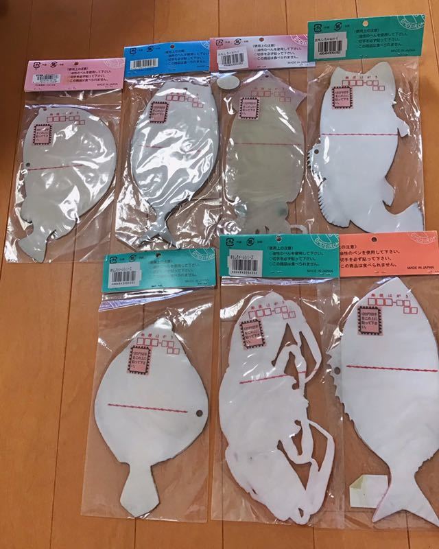 魚のポストカード 実際に郵送出来ます！ /アジ ふぐ バス カレイ 鯛 カニ イカ　シリコンみたいな素材です