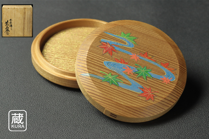  木具師 橋村萬象 竜田川 香合 共箱付 蔵出品 宝の蔵 No.12 木地 茶器木具師(香合)｜売買されたオークション情報、yahooの商品情報をアーカイブ公開 - オークファン 香合