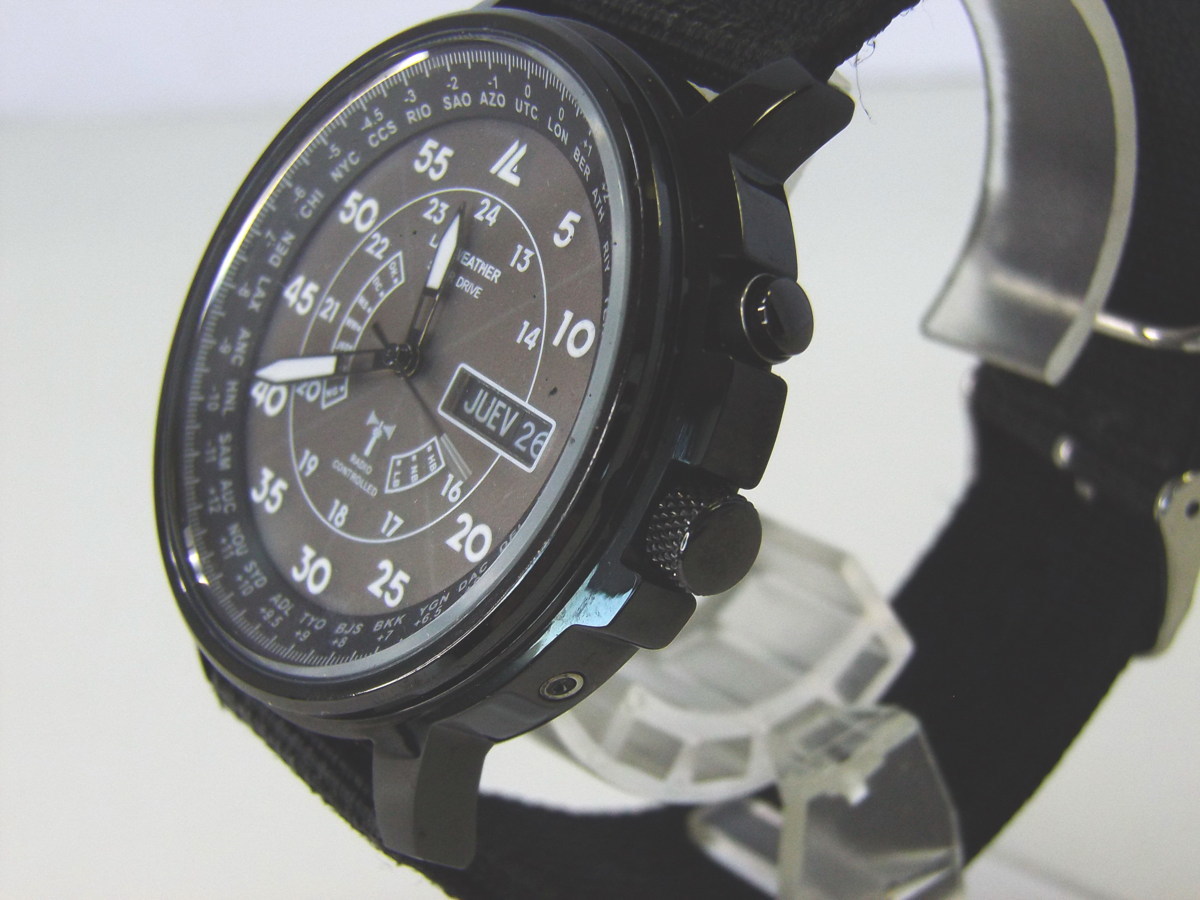 T0109-9宮13125 LAD WEATHER SOLAR DRIVE RADIO CONTROLLED 腕時計 