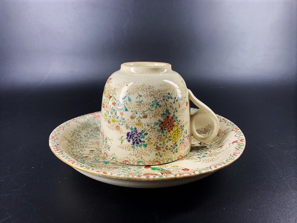 里帰り品　カップ＆ソーサー ♪♪ 明治期里帰り カップ＆ソーサー （1客）完品 京薩摩 【公式通販】
