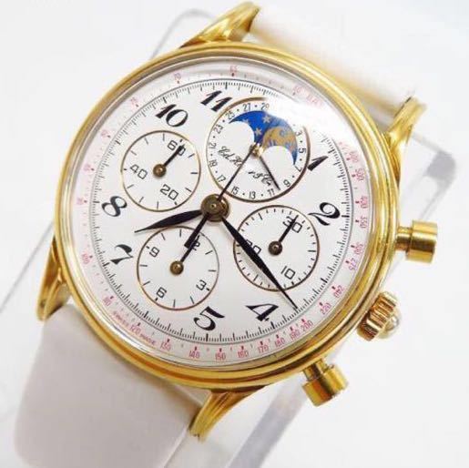 1円◆美品◆TAG HEUER◆エドワードホイヤー◆創立125周年◆Ref-188.205◆手巻機械式◆クロノグラフ◆Cal-1883◆168.000円～198.000円