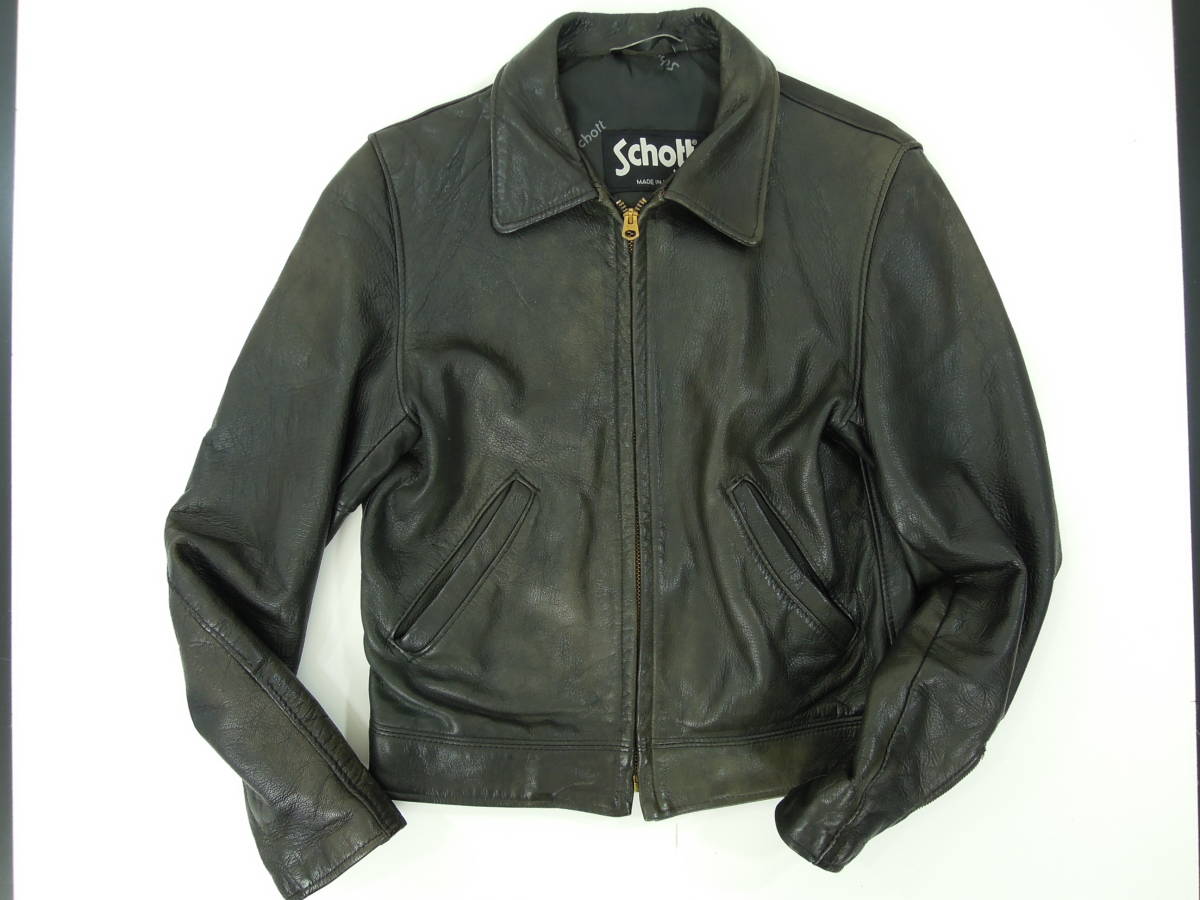 ft12 Schott ショット シングル ライダース ジャケット Schott