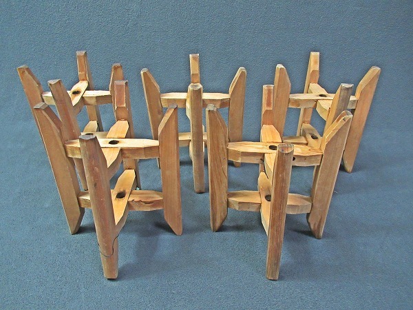 ◆[A60]昭和レトロ　糸巻き　5点セット　糸車★織道具★和風インテリア★和風置物★オブジェ★古民具★昭和レトロ　_2