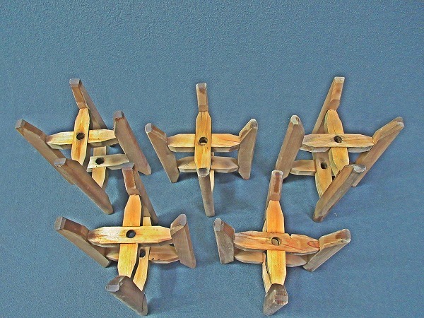 ◆[A60]昭和レトロ　糸巻き　5点セット　糸車★織道具★和風インテリア★和風置物★オブジェ★古民具★昭和レトロ　_3