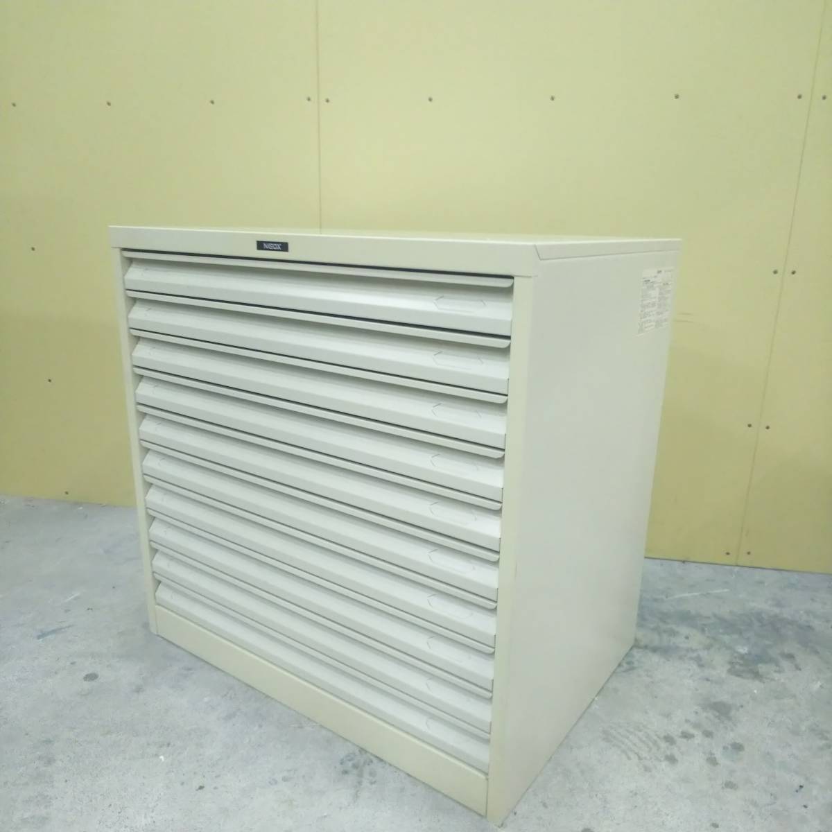 MS900【美品】ナカバヤシ キャビネット A2 書類棚 10段 アイボリー NA2