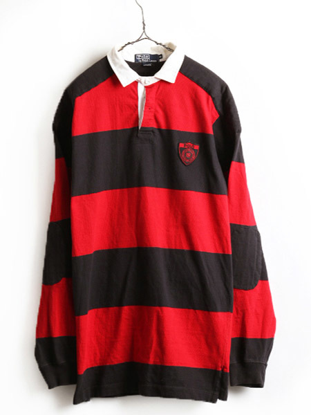 赤字超特価，限定SALE 大きいサイズ XL 80's USA製 POLO ポロ ラルフローレン ボーダー 長袖 ラガーシャツ メンズ 男性 古着 80年代 ラグビー 長袖シャツ(XLサイズ以上)｜売買されたオークション情報、yahooの商品情 男性用