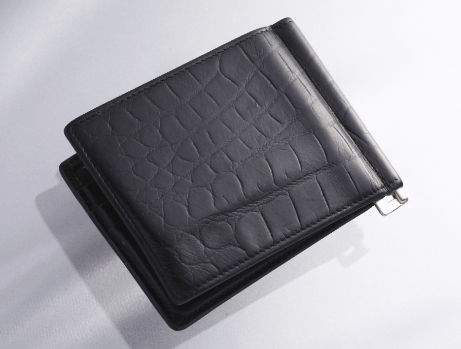 SAINT LAURENTサンローランYSL クロコ型押し 二つ折り財布 二つ折り長