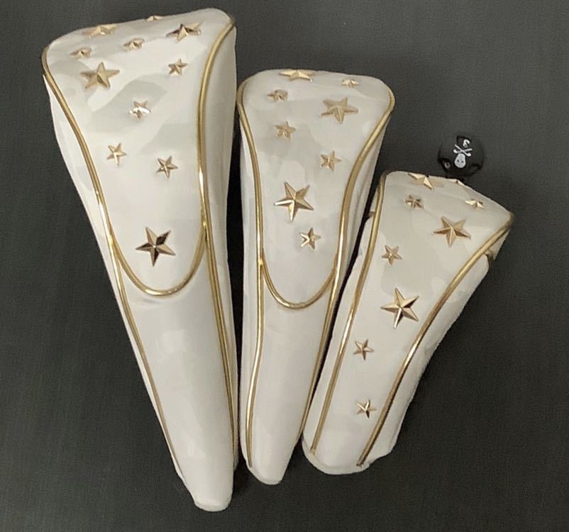 人気SALE，新品 MARK & LONA ゴルフクラブヘッドカバー 3点 迷彩柄&times;スタースタッズ(ウッド用)｜売買されたオークション情報、yahooの商品情報をアーカイブ公開 - オークファン ヘッドカバー