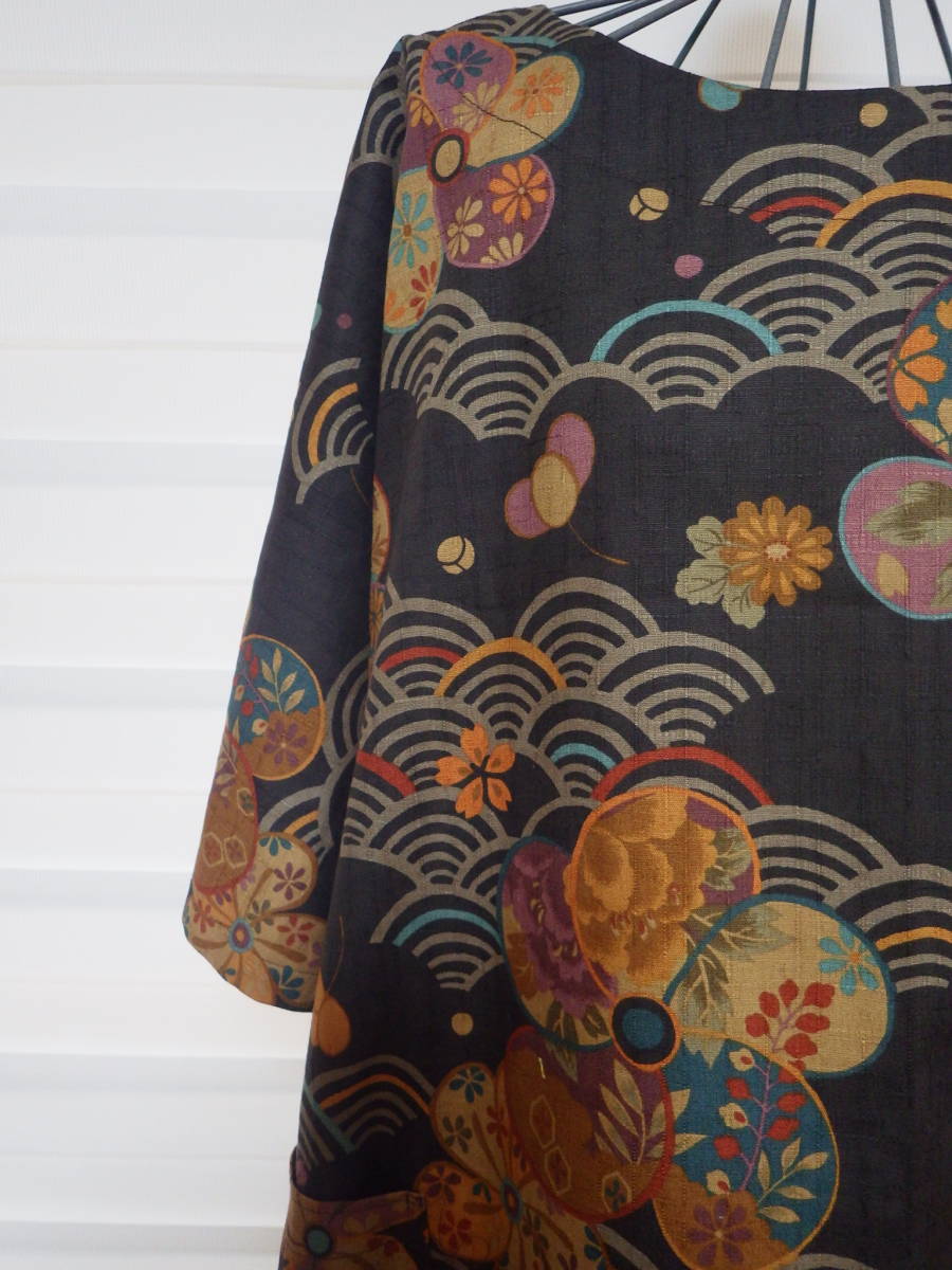 ハンドメイド 和柄 古典 レトロ 青海波稔じ花文様 こげ茶 おしゃれもゆるop ワンピース 売買されたオークション情報 Yahooの商品情報をアーカイブ公開 オークファン Aucfan Com