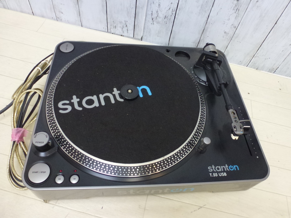 USB Stanton - T.55 DJ Turntable Rare Belt Drive W⁄USB To 完動品
