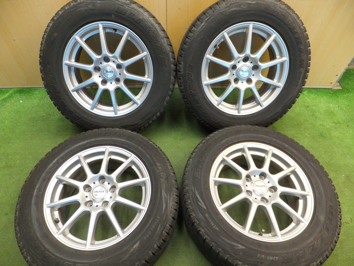 バリ溝!9.5分★スタッドレス 215/65R16 ブリヂストン ブリザック DM-V1 smart MANARAY SPORT スマート マナレイ スポーツ 16インチ★
