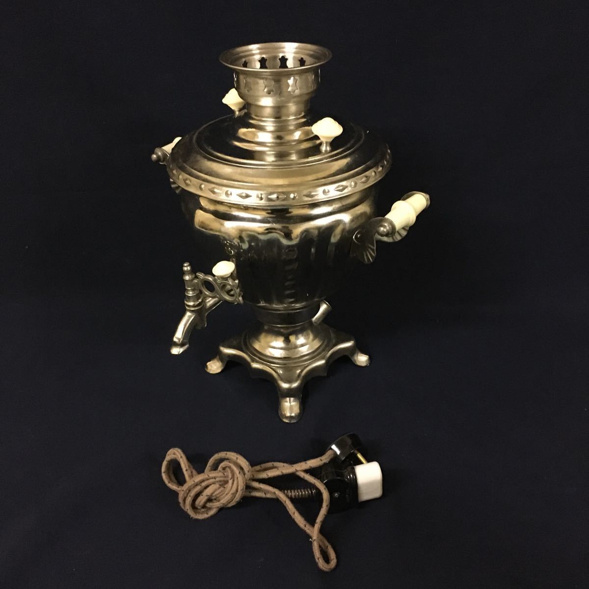 美品 アンティーク 旧ソ連製 サモワール ステンレス USSR 電気湯沸かし器 云66） USSR サモワール アンティーク 電気湯沸かし器 ケトル 給茶機