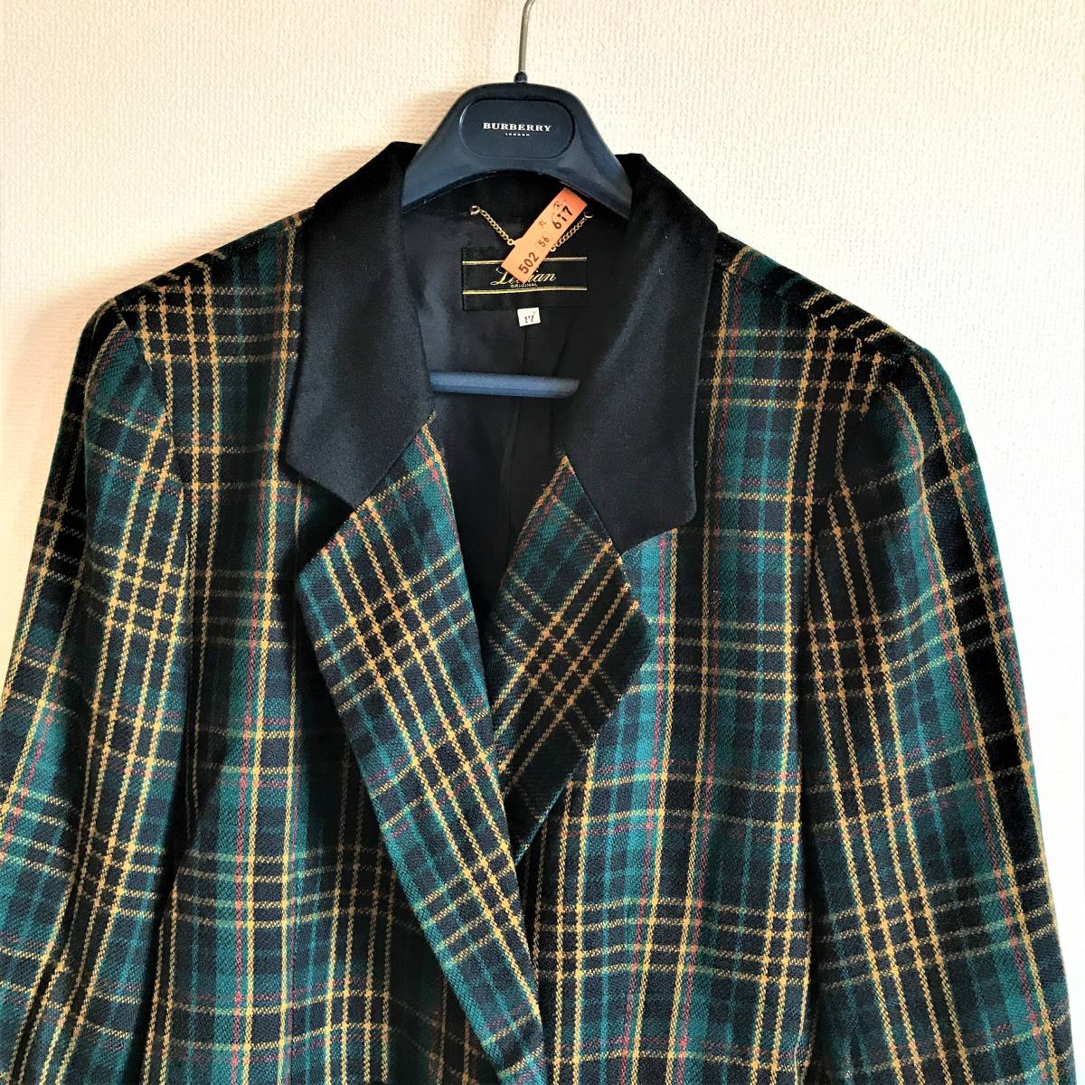 31 10-29 レリアンLeilian*チェック柄 ジャケット 上着 羽織物 大きい 