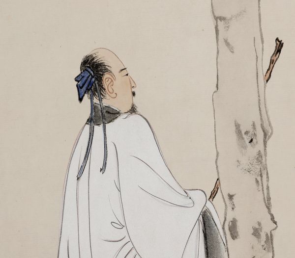 激安直営店 【真作】御泓古掛軸「青松高士図 張大千」近代書画家 中国