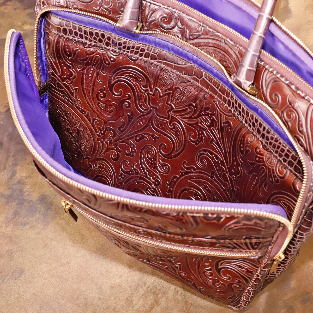 エトロ ETRO ハンドバッグ クロコ 型押し マルゴット ペイズリー｜バッグ