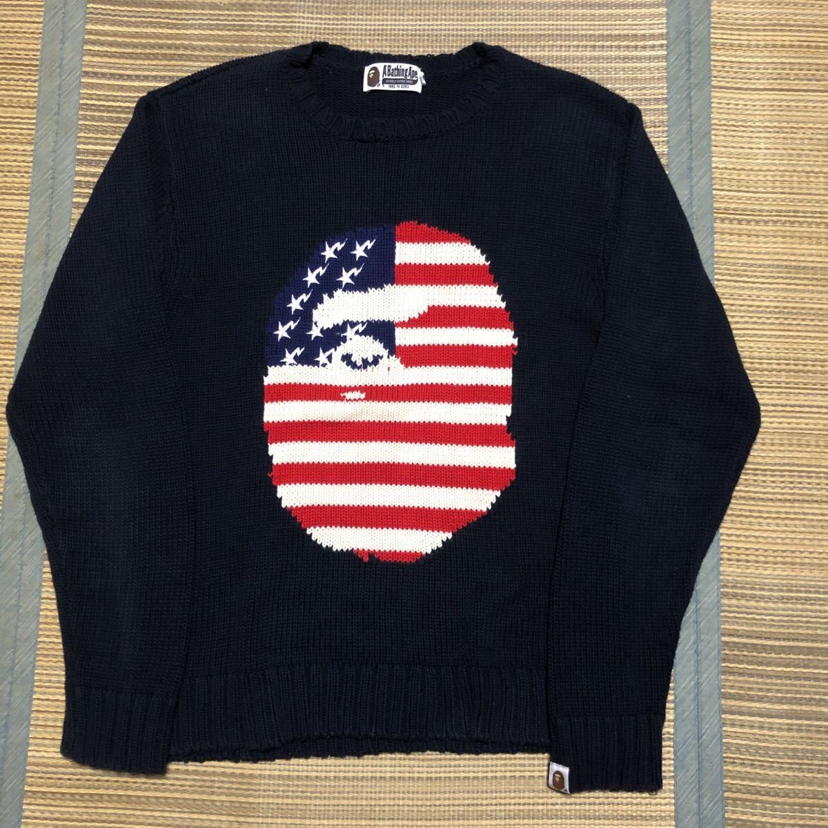 a bathing ape BAPE ニットセーター ニット セーター クルーネック big 