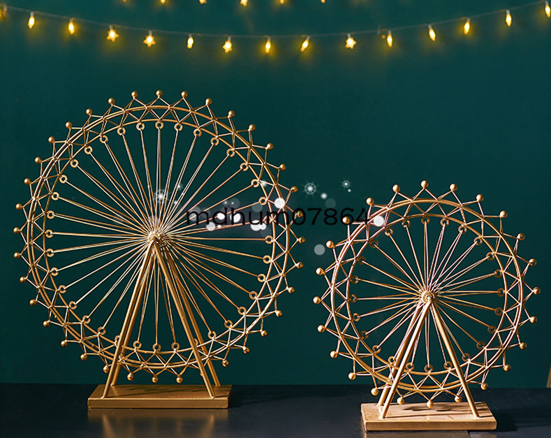 洋風 Fjs01 観覧車 360 回す可能 金色 客間 装飾品 鉄製品 インテリア 小物 置物 サイズ 約17 9 高13 7cm 洋風 売買されたオークション情報 Yahooの商品情報をアーカイブ公開 オークファン Aucfan Com