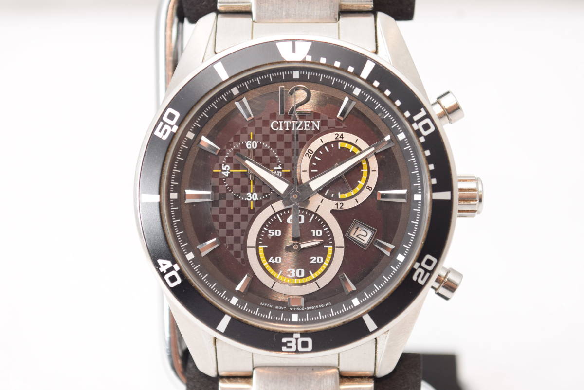 ★CITIZEN シチズン Eco-Drive エコドライブ H500-S06109 オルタナ クロノグラフ ソーラー 黒文字盤 メンズ 腕時計★