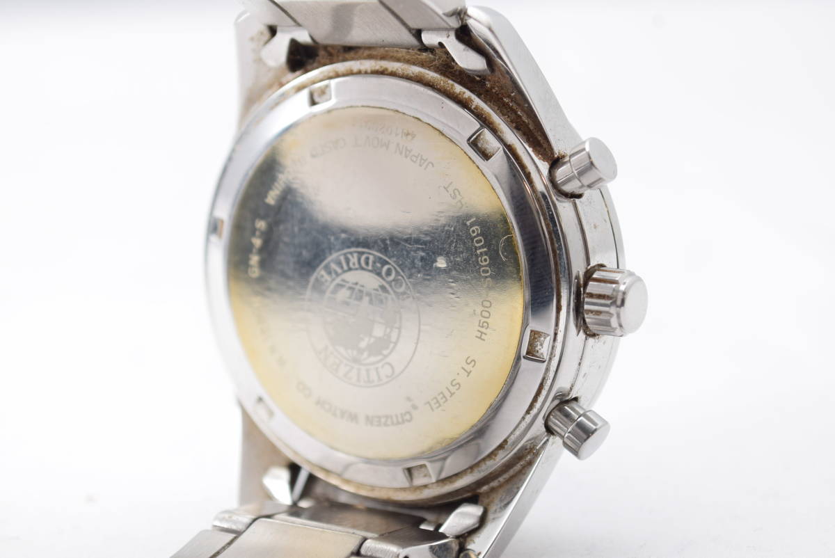★CITIZEN シチズン Eco-Drive エコドライブ H500-S06109 オルタナ クロノグラフ ソーラー 黒文字盤 メンズ 腕時計★