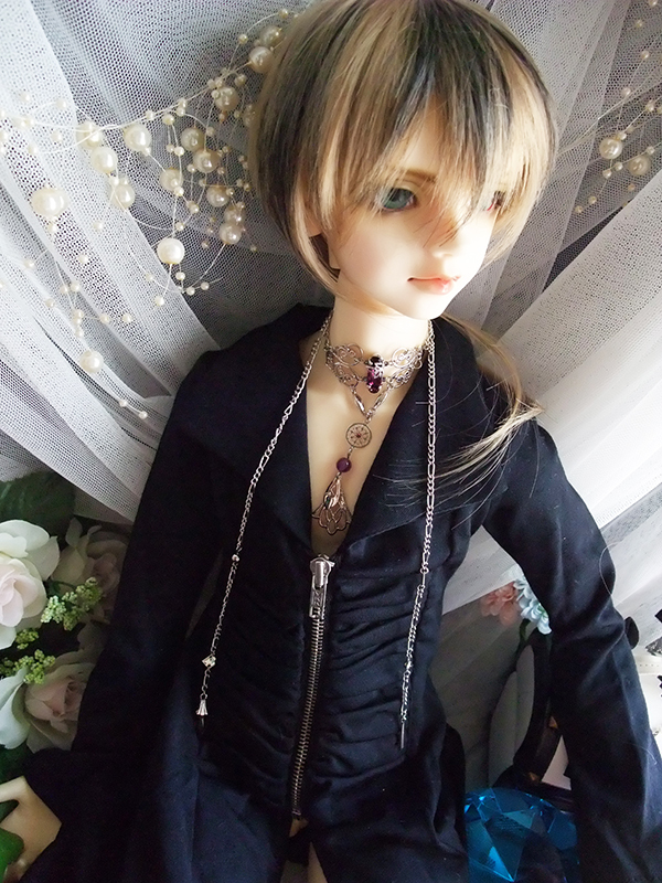 【Silver　Moon】ラリエット風ネックレス　～天然石アメジスト～_3