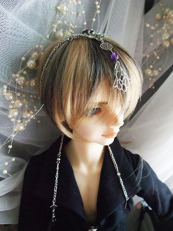 【Silver　Moon】ラリエット風ネックレス　～天然石アメジスト～_5