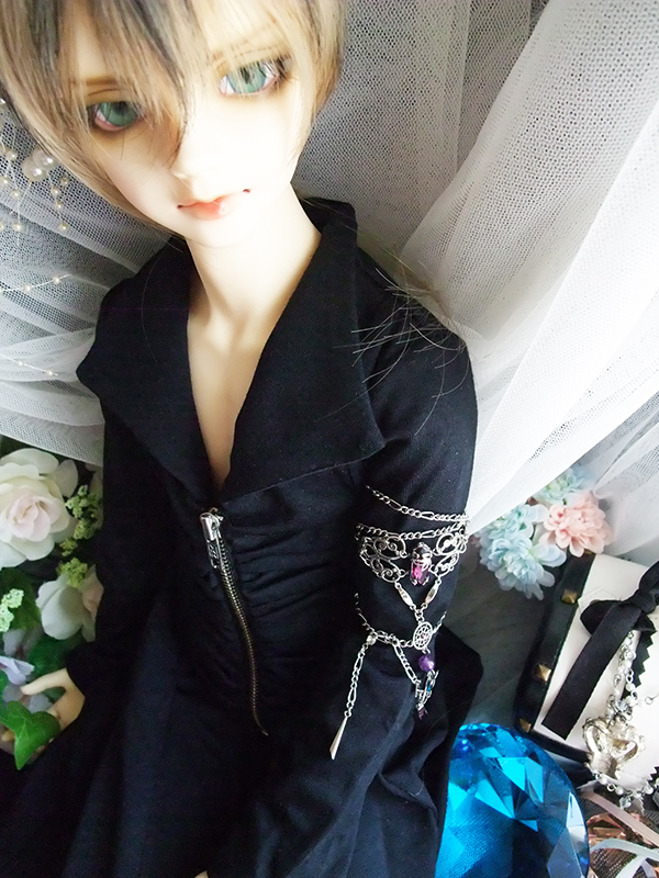 【Silver　Moon】ラリエット風ネックレス　～天然石アメジスト～_6