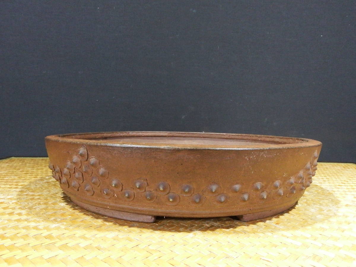 富舟】鋲打丸鉢 時代有り 古鉢 巾21cm Yahoo!オークション - 和鉢