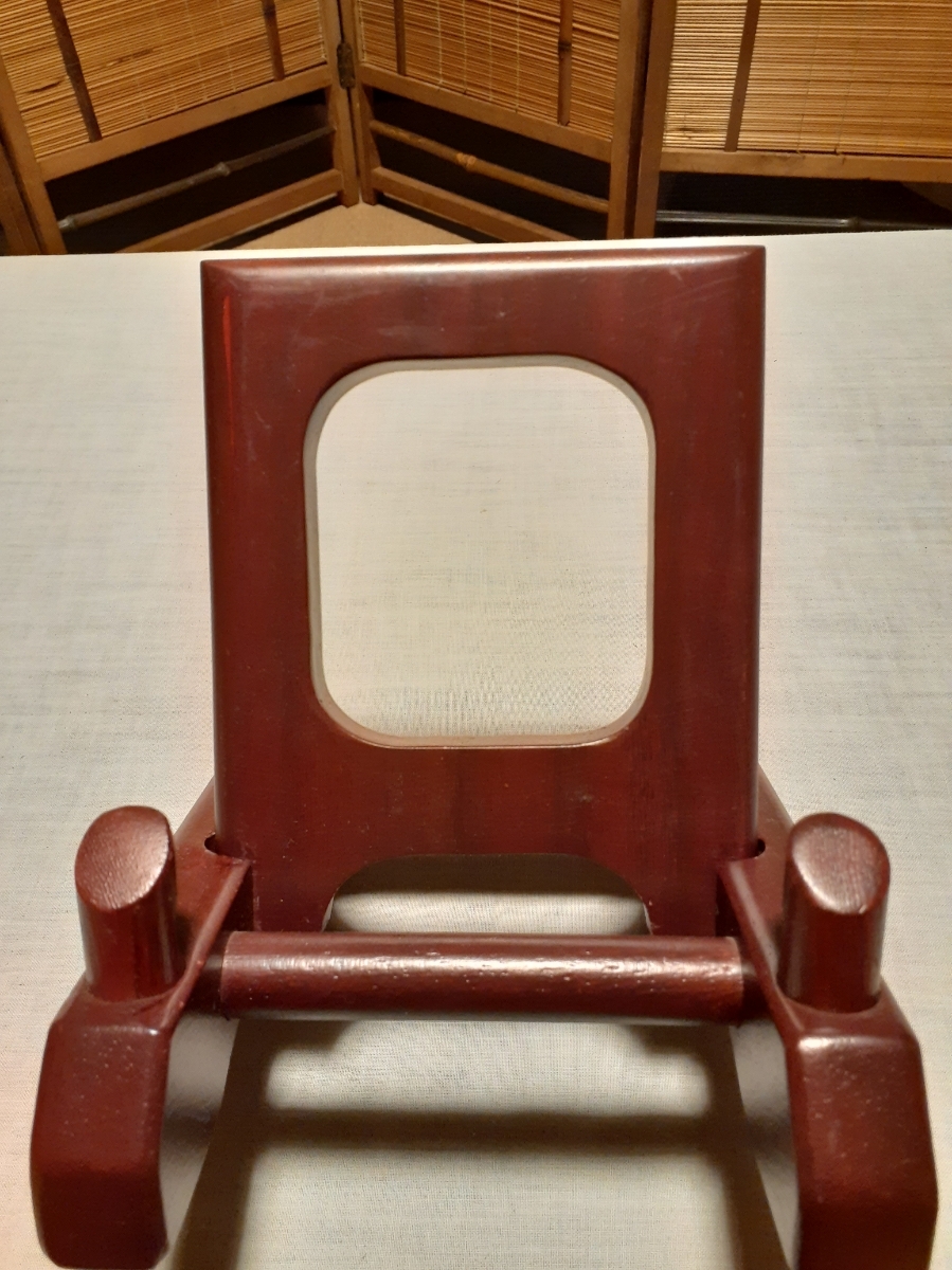 高級皿立て　飾り立て　木製_1