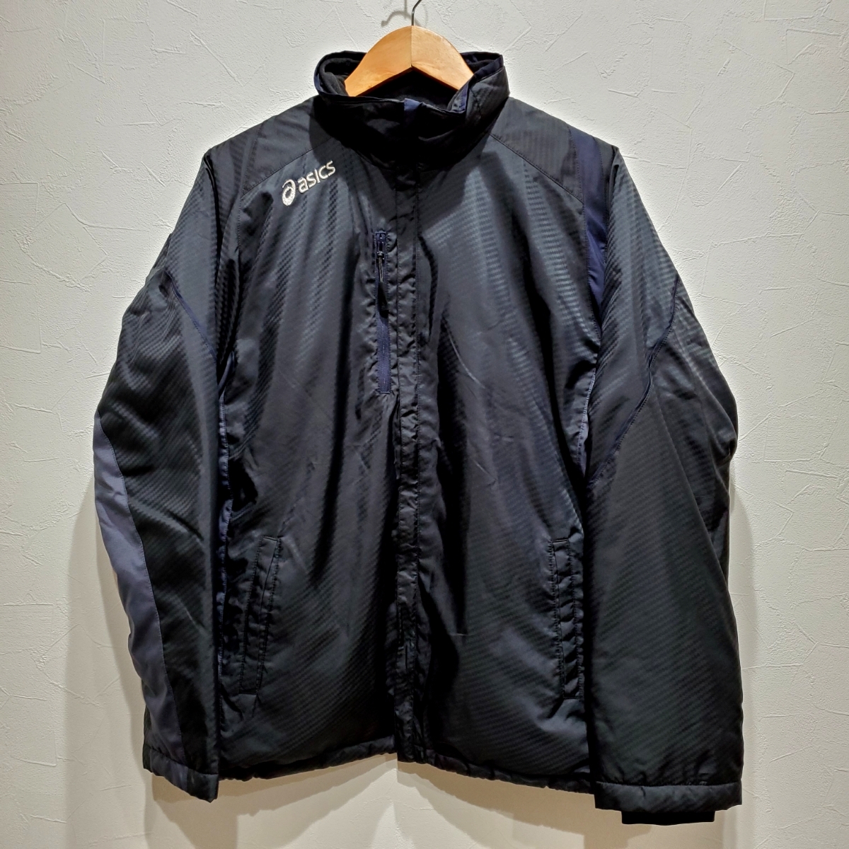 超美品 asics アシックス 中綿 上下 セットアップ ウェア メンズ 裏地 