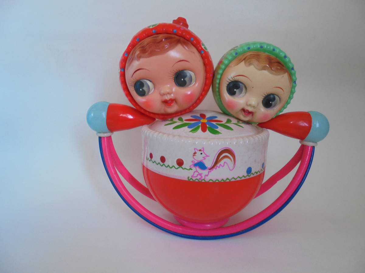 当時物 【可愛いセルロイド人形】【赤ちゃん起き上がりこぼし】昭和