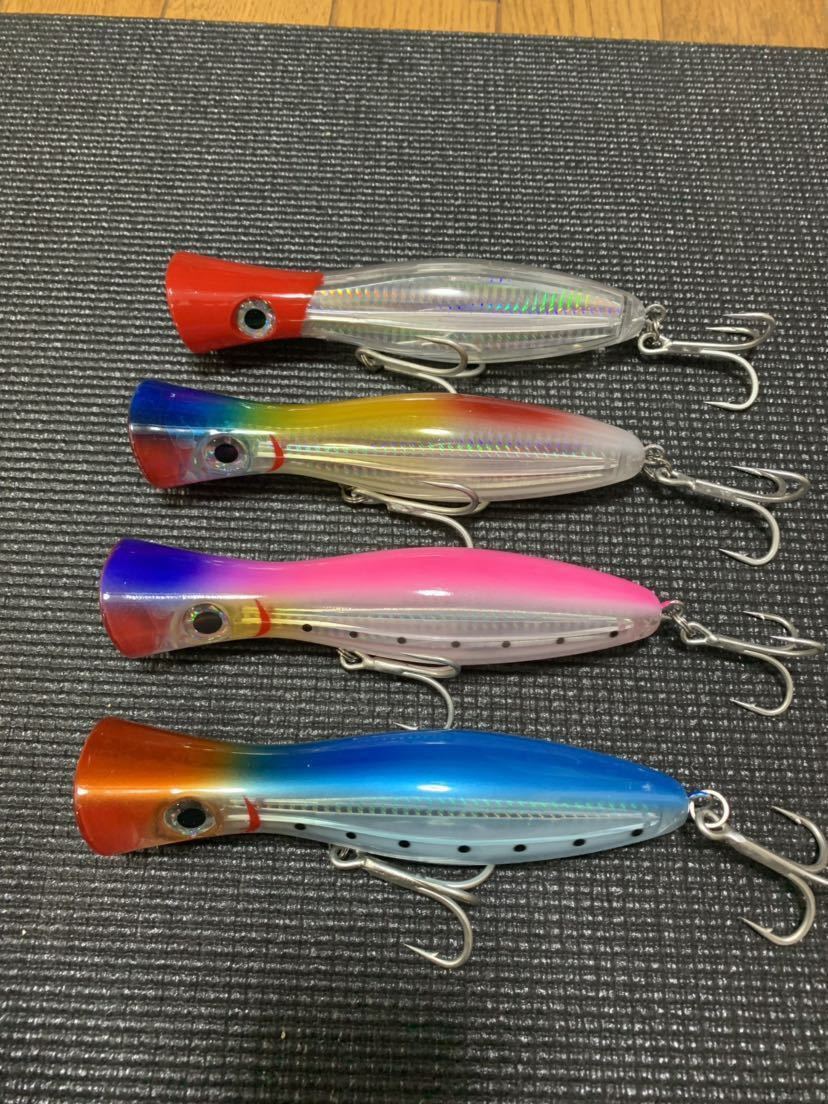 【最新作，人気】 ポッパー 重心移動 飛距離抜群 マグロ ブリ 青物 4個セット(トップウォーター)｜売買されたオークション情報、yahooの商品情報をアーカイブ公開 - オークファン 海水