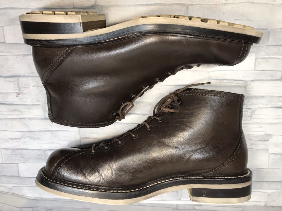 美品☆Silvano Mazza シルバノマッツァ モンキーブーツ ダークブラウン