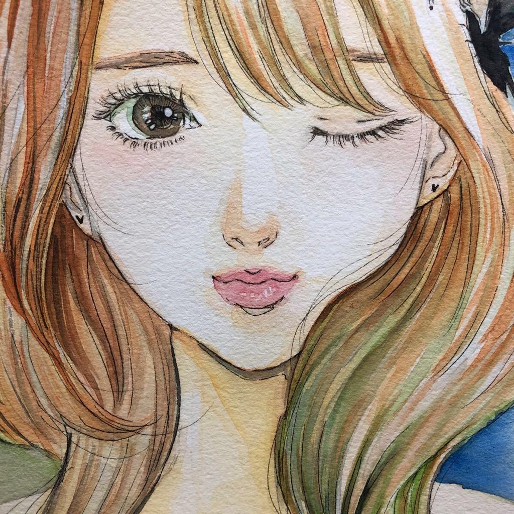 手描きイラスト オリジナルイラスト 水彩 女の子 手描きイラスト 売買されたオークション情報 Yahooの商品情報をアーカイブ公開 オークファン Aucfan Com