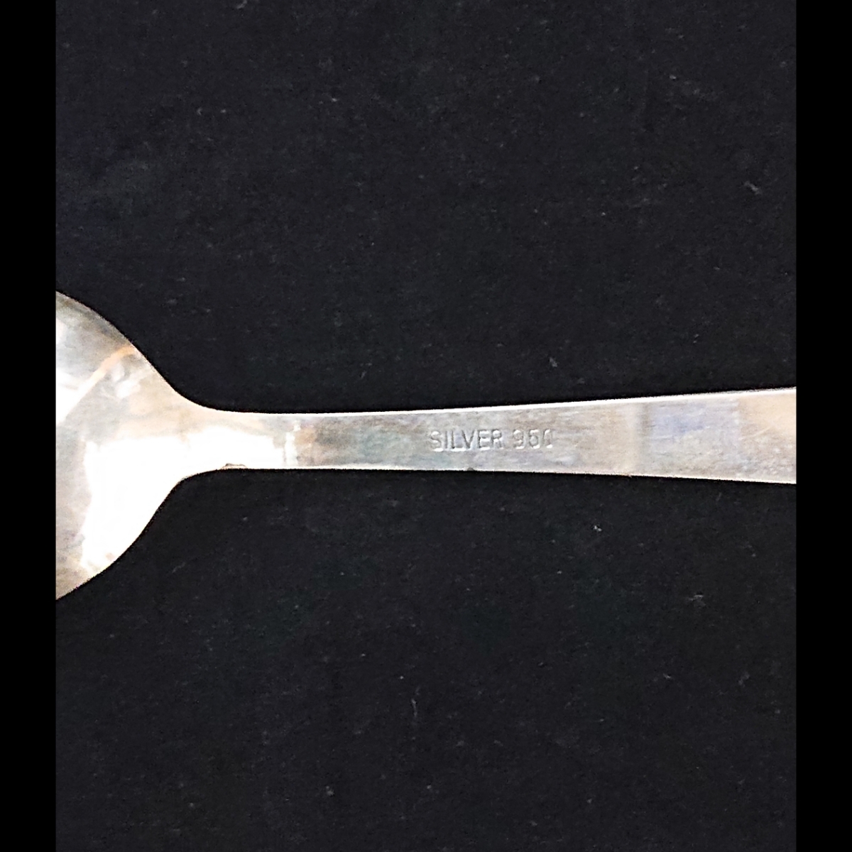 未使用】STERLING SILVER 950 銀製 スプーン 6本セット 総重量70g 箱付