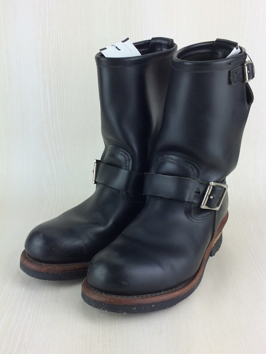 RED WING◇エンジニアブーツ/US7/BLK/レザー/中古/アメカジ 【公式通販】