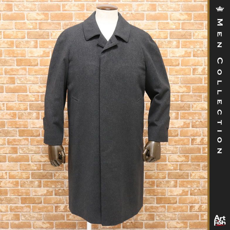 ステンカラーコート L noumi 黒 カシミヤ100％ 新品信頼の野海 Yahoo 