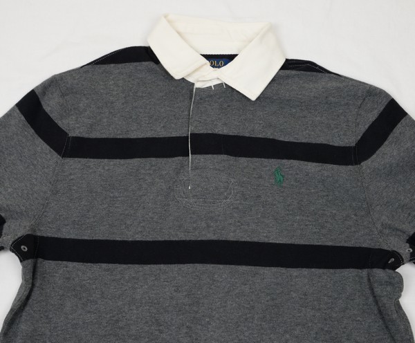 ラルフローレン ポロ ラガーシャツ POLO RALPH LAUREN グレー ラグビー 