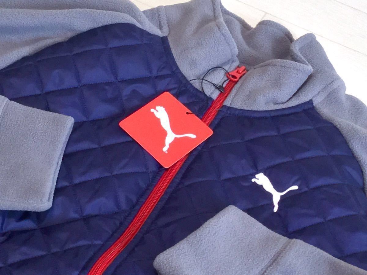 新品◆プーマ ゴルフ 中綿入り 保温 FLEECE フルジップ キルティング ジャケット/紺/サイズM