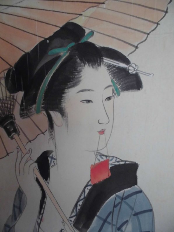 真作）横尾芳月 美人 紙本 名画です -横尾芳月の中古品・