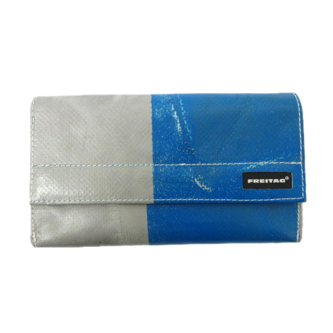 フライターグ FREITAG 長財布 ロングウォレット フラップ ロゴ グレー