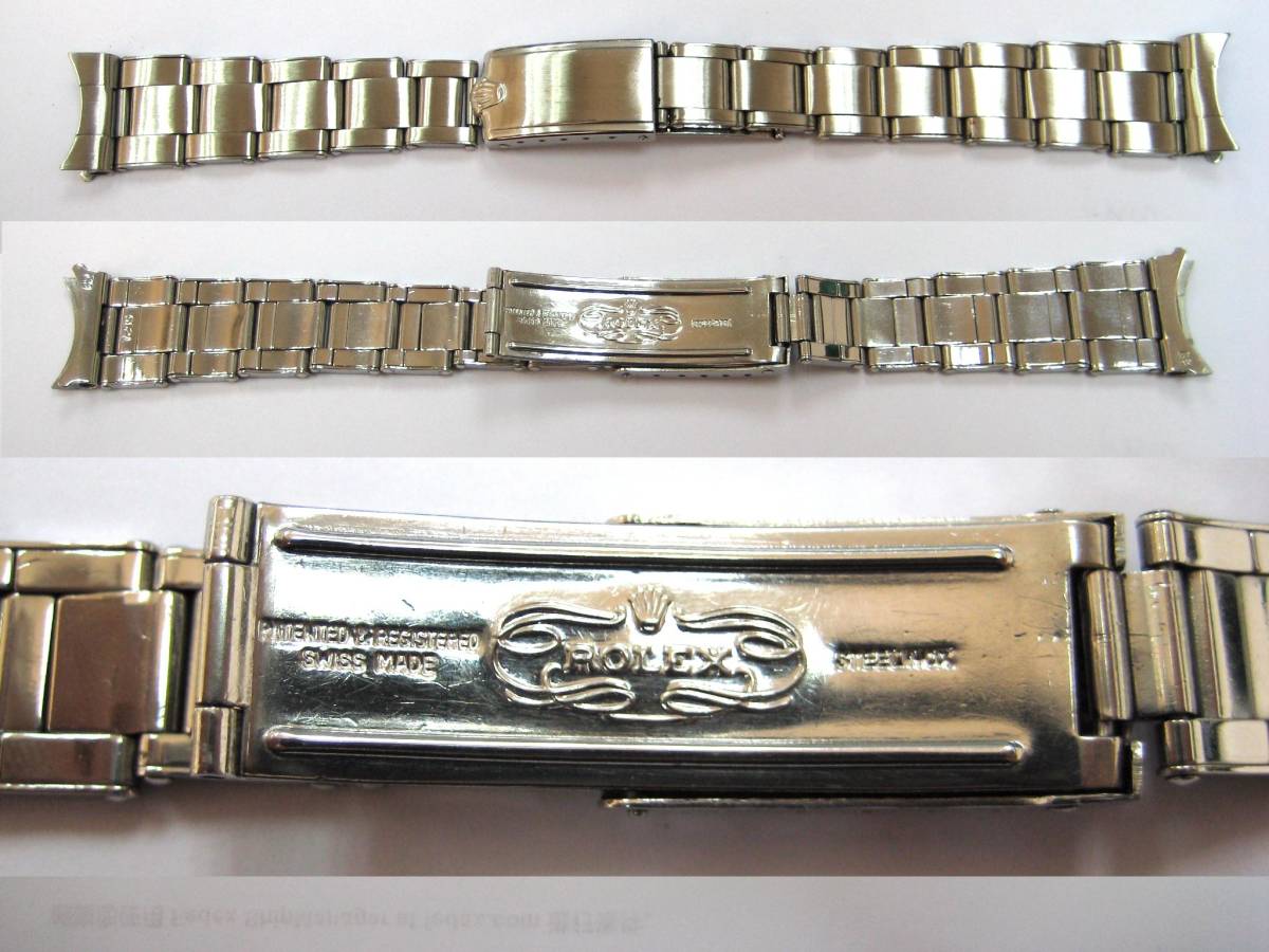 ロレックス 17mm 純正 ステンレス リベット ブレス 【REF：7205