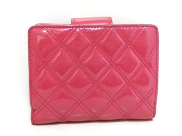 シャネル CHANEL 2つ折り財布 ビコローレ エナメル（レザー） ピンク