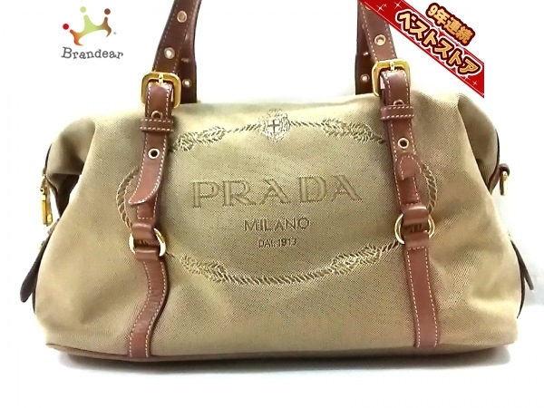 PRADA(プラダ) ⁄ ロゴジャガード⁄ショルダーバッグ⁄キャンバス⁄BL0600