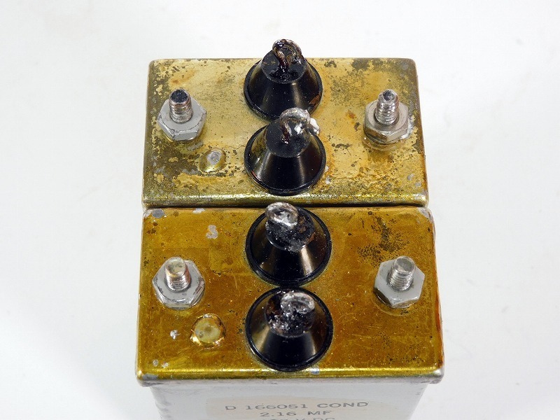 WesternElectric/D166051::2.16MFDオイルコンデンサ2個ビンテージ品R040420 Western Electric D166051 F 2.16M westernelectric